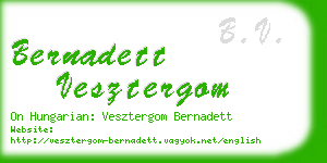 bernadett vesztergom business card